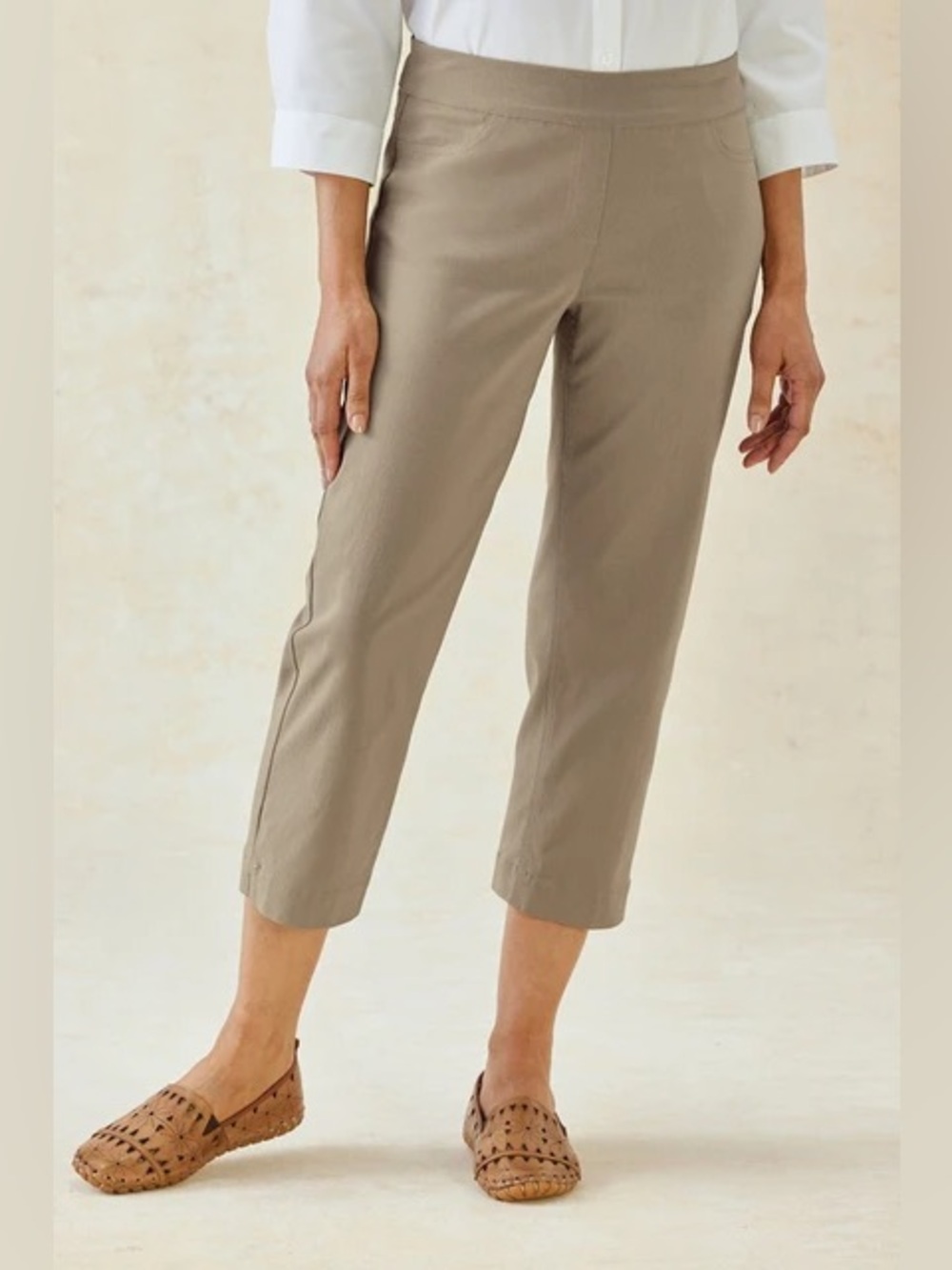 Coldwater Creek ShapeMe Minimalist Pants 20W Tan NWT